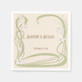 Serviette En Papier Mariage Lys blancs (Devant)