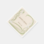 Serviette En Papier Mariage Lys blancs (Coin)