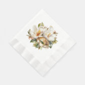 Serviette En Papier Mariage Magnolias et Mariage d'or (Coin)