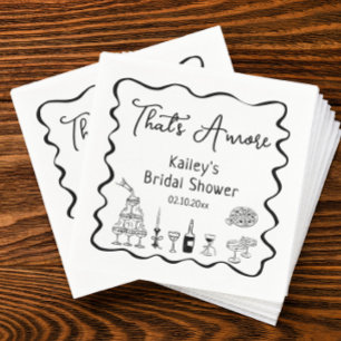 Serviette En Papier Mariage main dessinée C'est l'amour Fête de mariag