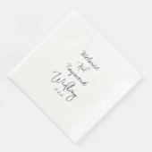 Serviette En Papier Mariage manuscrit 8" Carré dîner Napkins (Coin)