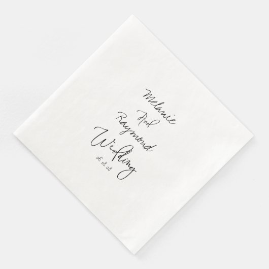 Serviette En Papier Mariage manuscrit 8" Carré dîner Napkins (Coin)
