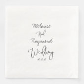 Serviette En Papier Mariage manuscrit 8" Carré dîner Napkins (Devant)