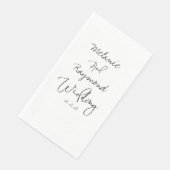 Serviette En Papier Mariage manuscrit 8" Long Dinner Naples (Coin)