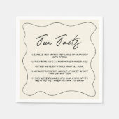 Serviette En Papier Mariage maquis rétro manuscrit (Devant)