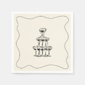 Serviette En Papier Mariage maquis rétro manuscrit (Devant)