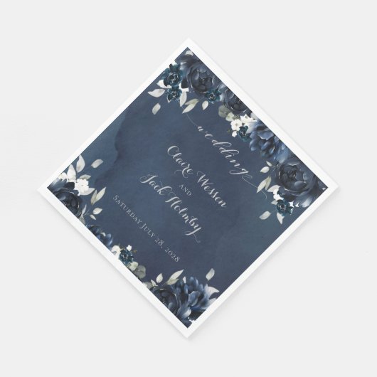 Serviette En Papier Mariage Marine Peony Carré Luncheon Napkins (Coin)