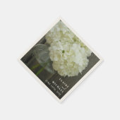 Serviette En Papier Mariage Mason Jar White Hydrangeas (Coin)