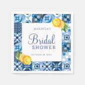 Serviette En Papier Mariage Méditerranéen au Citron, le Coup de Coeur (Devant)