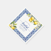 Serviette En Papier Mariage Méditerranéen Citron Shower (Coin)