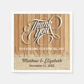 Serviette En Papier Mariage Merci (Devant)