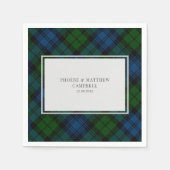Serviette En Papier Mariage Militaire du Clan Campbell Plaid Tartan Sh (Devant)