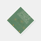 Serviette En Papier Mariage minimal Vosvos vert (Coin)
