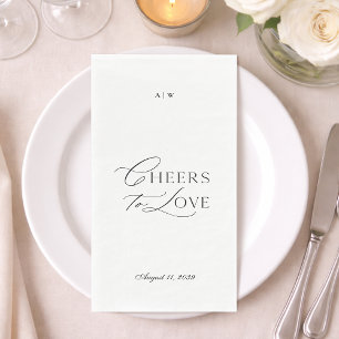Serviette En Papier Mariage minimaliste « À la santé de l'amour »