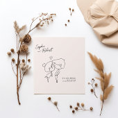 Serviette En Papier Mariage minimaliste blanc super mignon