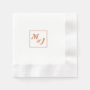 Serviette En Papier Mariage minimaliste Boho Terracotta moderne