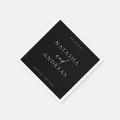 Serviette En Papier Mariage minimaliste chic contemporain (Coin)