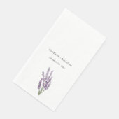Serviette En Papier Mariage minimaliste d'aquarelle Lavender (Coin)