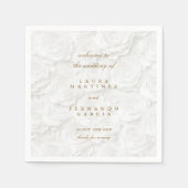 Serviette En Papier Mariage minimaliste élégant Bienvenue (Devant)