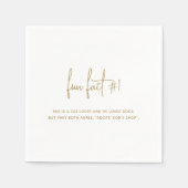 Serviette En Papier Mariage minimaliste Gold Modern (Devant)