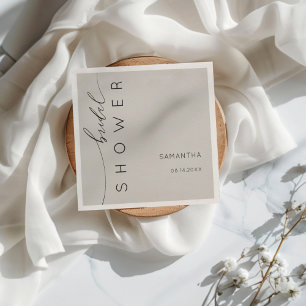 Serviette En Papier Mariage minimaliste gris clair