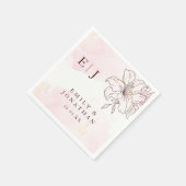 Serviette En Papier Mariage minimaliste moderne (Coin)