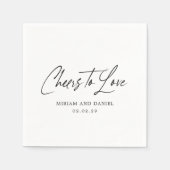 Serviette En Papier Mariage Minimaliste Moderne (Devant)