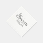 Serviette En Papier Mariage minimaliste moderne Cheers (Coin)