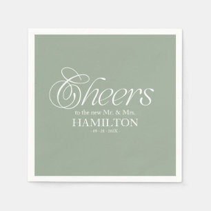 Serviette En Papier Mariage minimaliste moderne Cheers