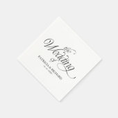 Serviette En Papier Mariage Minimaliste Moderne Élégant (Coin)
