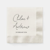 Serviette En Papier Mariage minimaliste Napkin (Devant)