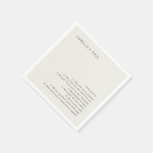 Serviette En Papier Mariage minimaliste neutre élégant (Coin)