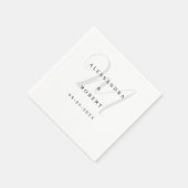 Serviette En Papier Mariage minimaliste simple (Coin)
