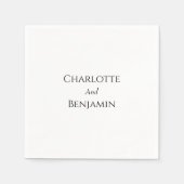 Serviette En Papier Mariage minimaliste simple Napkin (Devant)