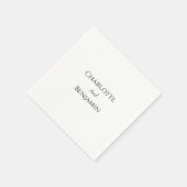 Serviette En Papier Mariage minimaliste simple Napkin (Coin)