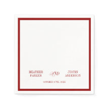 Mariage minimaliste simple rouge classique
