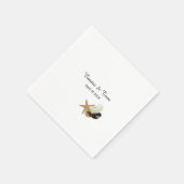 Serviette En Papier Mariage minimaliste sur la plage (Coin)