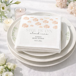 Serviette En Papier Mariage minimaliste sur un nuage 9 Baby shower