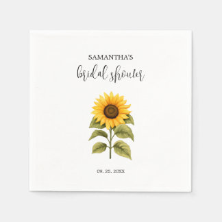 Serviette En Papier Mariage minimaliste tournesols lumineux
