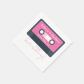 Serviette En Papier Mariage Mixbande bleu rétro (Coin)