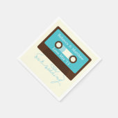 Serviette En Papier Mariage Mixtape rétro (Coin)