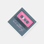 Serviette En Papier Mariage Mixtape rétro (Coin)