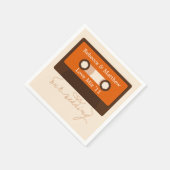Serviette En Papier Mariage Mixtape rétro (Coin)