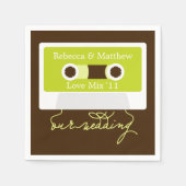 Serviette En Papier Mariage Mixtape rétro (Devant)