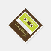 Serviette En Papier Mariage Mixtape rétro (Coin)