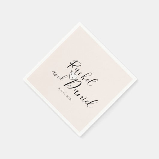 Serviette En Papier Mariage moderne (Coin)