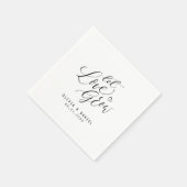 Serviette En Papier mariage moderne de calligraphie (Coin)