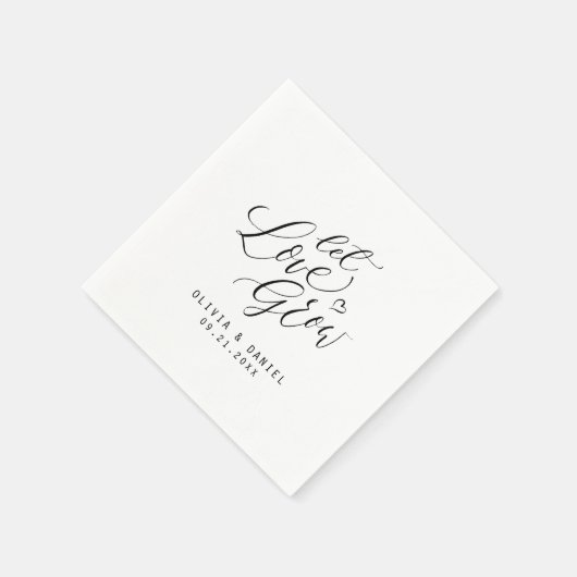 Serviette En Papier mariage moderne de calligraphie (Coin)