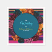 Serviette En Papier Mariage moderne de fleurs mexicaines (Devant)