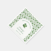 Serviette En Papier Mariage Moderne de la Saint-Patrick (Coin)